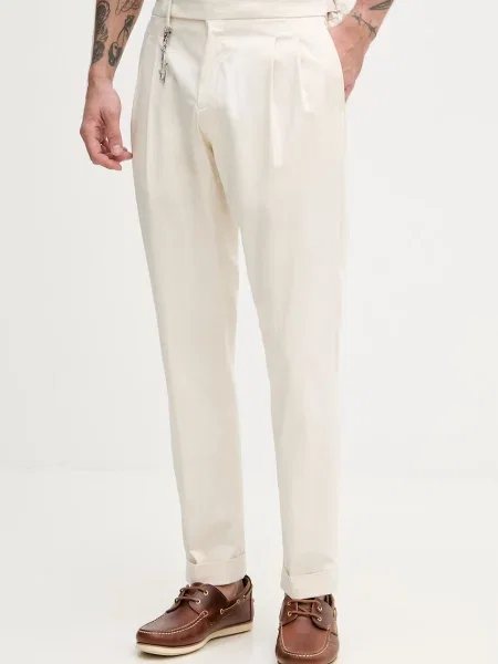 Paul&Shark Hlače za muškarce s lyocellom bež