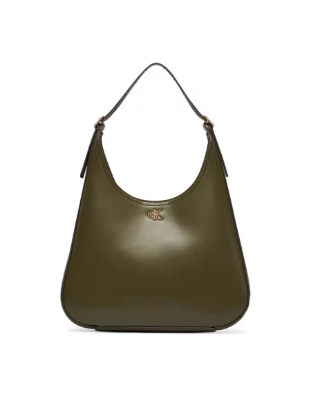 Calvin Klein torebka hobo z imitacji skóry zielona