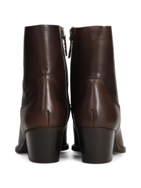 Cizme scurte Julie Dee din piele maro