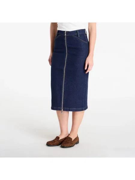 Fustă Calvin Klein Jeans Denim Zip Front Skirt Blue 25 albastru