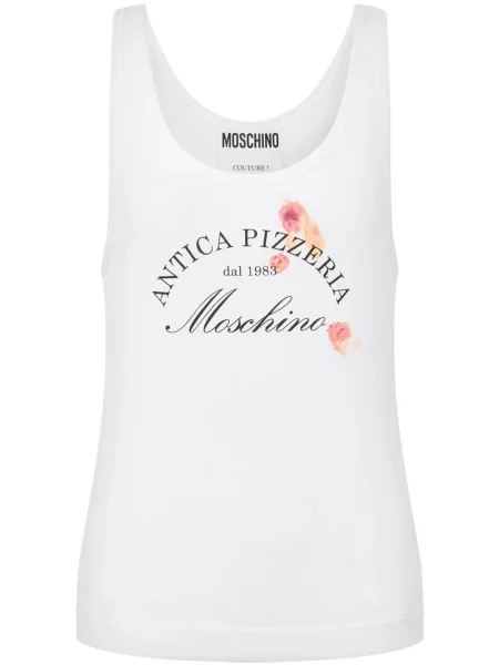 Vestă Moschino cu imagine alb