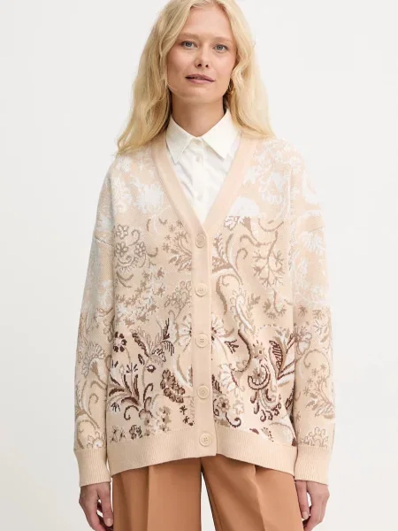 Жилетка Guess MELINDA дамска тъмносиньо от топла материя оранжево