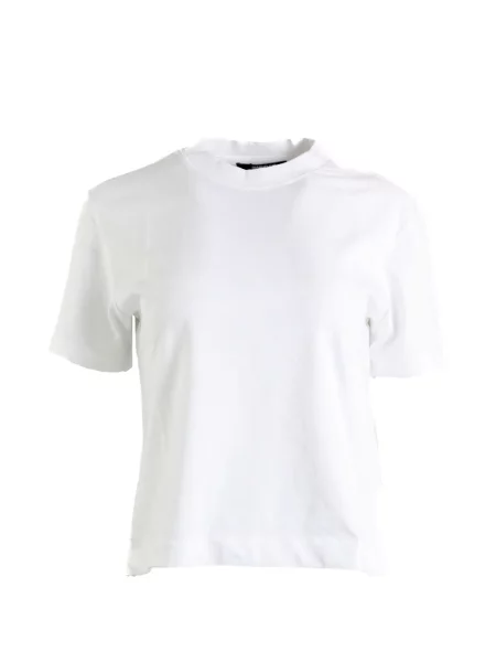 Tricou Jacquemus cu decolteu rotund alb