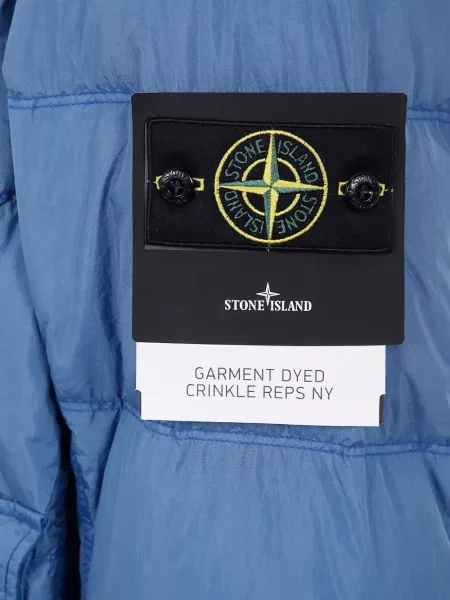 Geacă cu puf Stone Island cu strasuri albastru