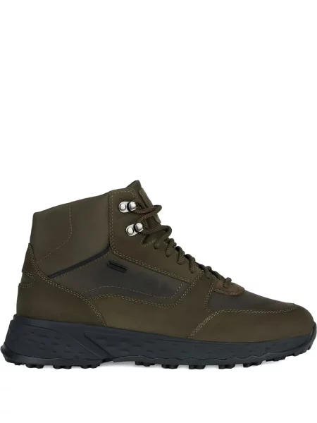 Botine Geox cu șireturi din dantelă verde