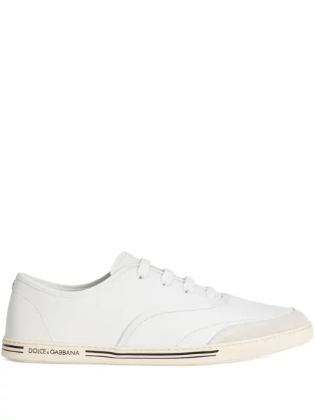 Sneakerși Dolce & Gabbana cu șireturi din piele alb