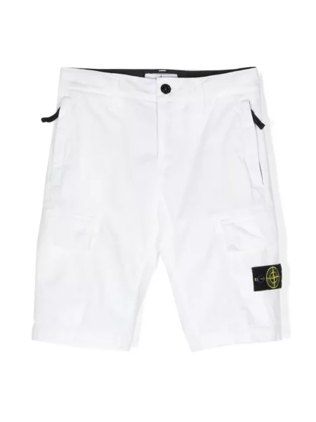 Szorty cargo dziecięce Stone Island białe