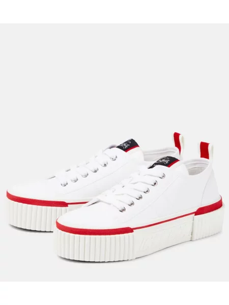 Sneakerși Christian Louboutin cu platformă alb