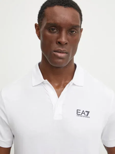 Риза Ea7 Emporio Armani с принт бяло