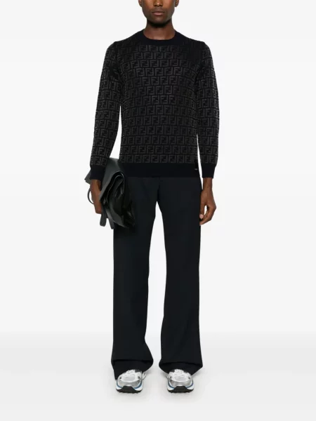 Pantaloni Fendi plisate albastru