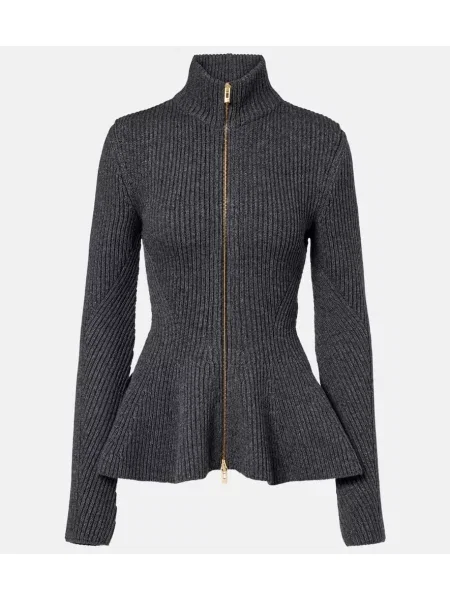 Cardigan Alaïa de lână gri