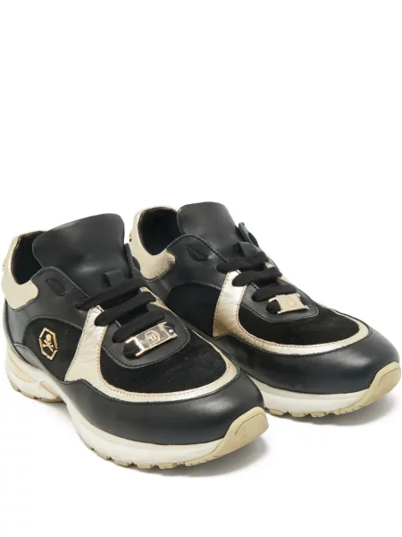 Top Philipp Plein din piele negru