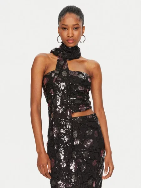 ROTATE Блузка чорний