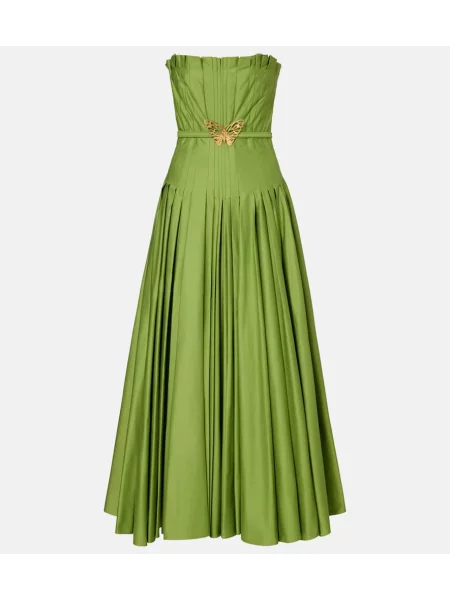 Rochie Oscar De La Renta plisată verde