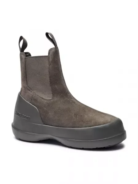 Moon Boot De piele ghete chelsea LUNA gri