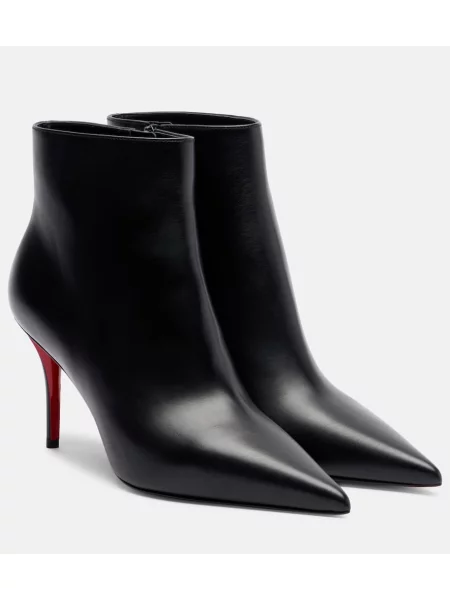 Cizme scurte Christian Louboutin din piele negru