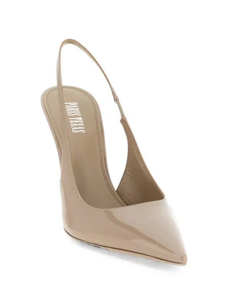 Pantofi cu toc Paris Texas din piele slingback