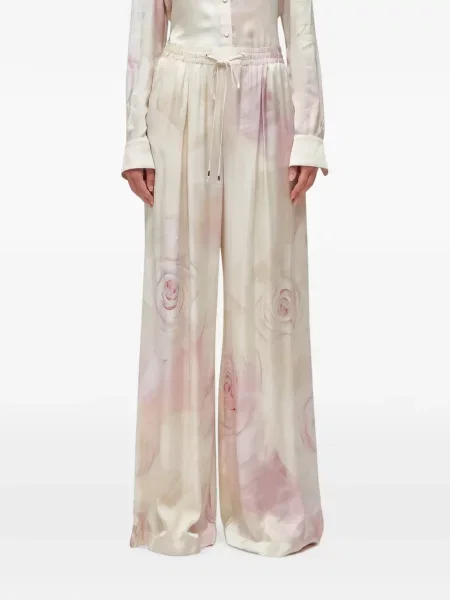 Pantaloni palazzo Blugirl cu model floral cu imagine