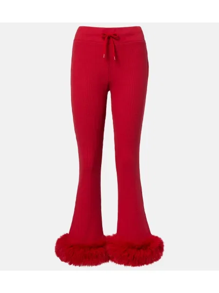 Spodnie Balenciaga z niską talią czerwone