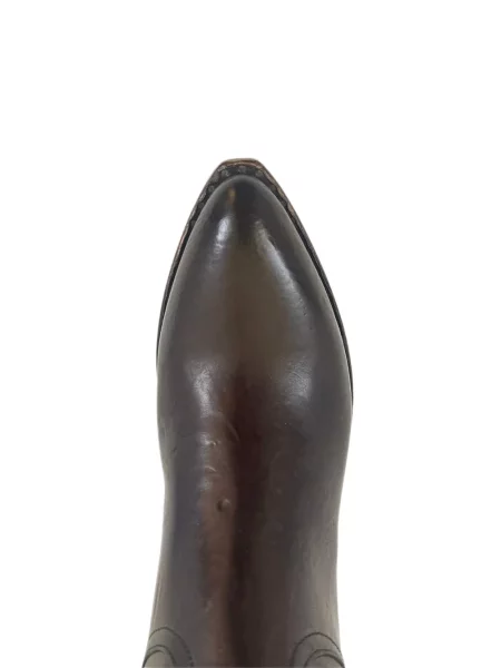 Botine Sartore cu broderie din piele maro