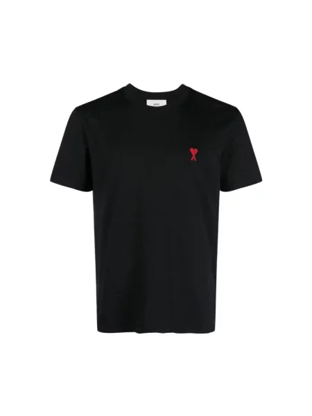 Koszulka Ami Paris casual z logo czarna