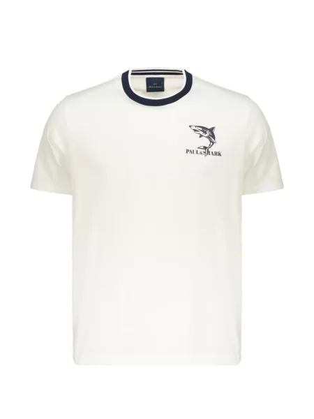 Tricou Paul & Shark cu imagine cu decolteu rotund alb