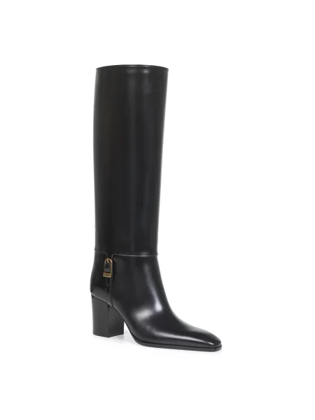 Botki Saint Laurent skórzane czarne