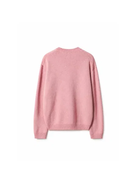 Sweter Maison Kitsune wełniany różowy
