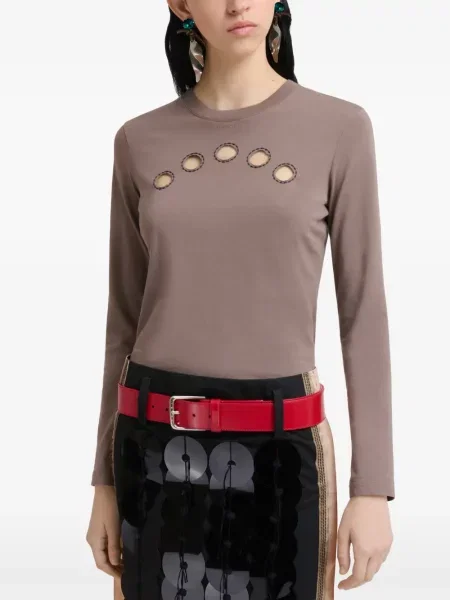 Lung tricou Marni gri
