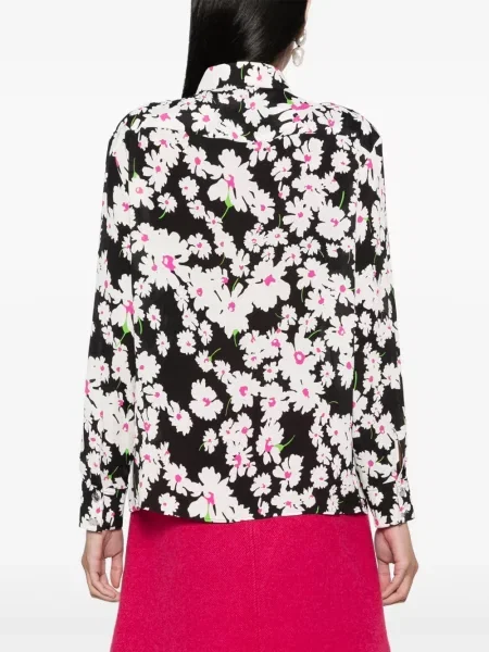 Cămașă Msgm cu model floral cu imagine negru