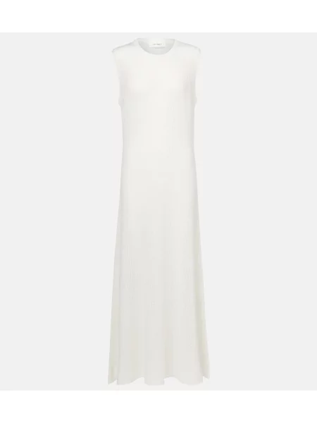 Rochie maxi Lisa Yang de mătase de costum alb