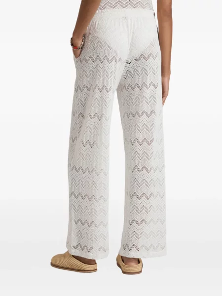 Pantaloni Vilebrequin tricotate alb