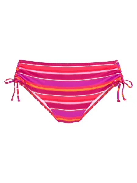 S.Oliver Bikini hlačke oranžna / roza / češnjevo rdeča bela