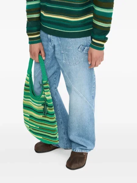 Pulover Jw Anderson de lână cu dungi verde