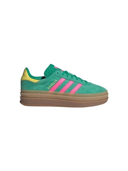 Adidas Originals sneakers din piele intoarsă Gazelle Bold verde