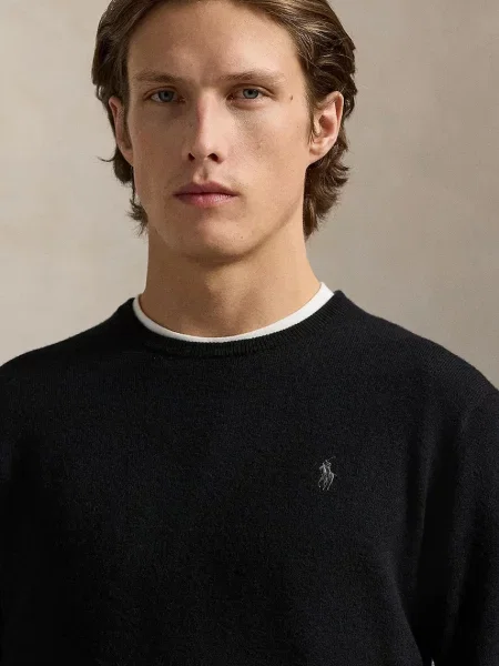 Шерстяной свитер Polo Ralph Lauren черный
