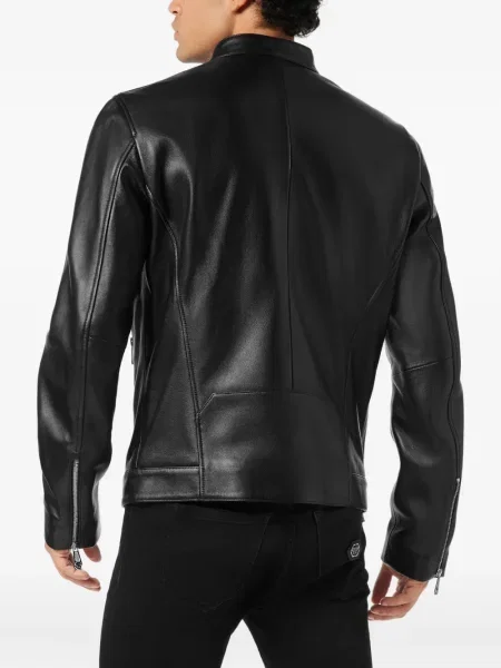 Geanta de piele Philipp Plein negru