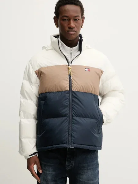 Пухено яке Tommy Jeans тъмносиньо зимен модел синьо