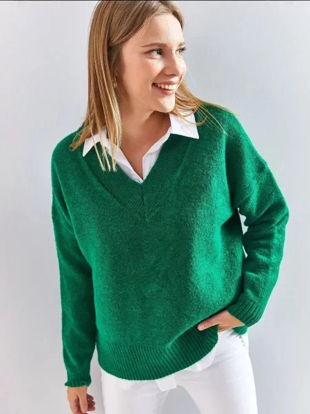 Bianco Lucci Svetr Pullover' zelená