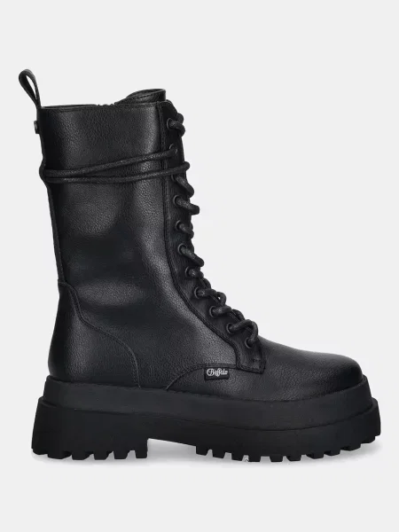 Черевики Buffalo Pluto Lace Up Mid на платформі чорний