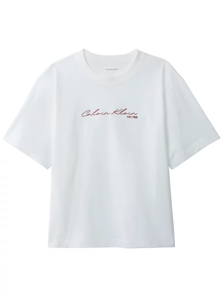Tričko Calvin Klein Jeans Ss Graphic Boxy Tee White L bílé