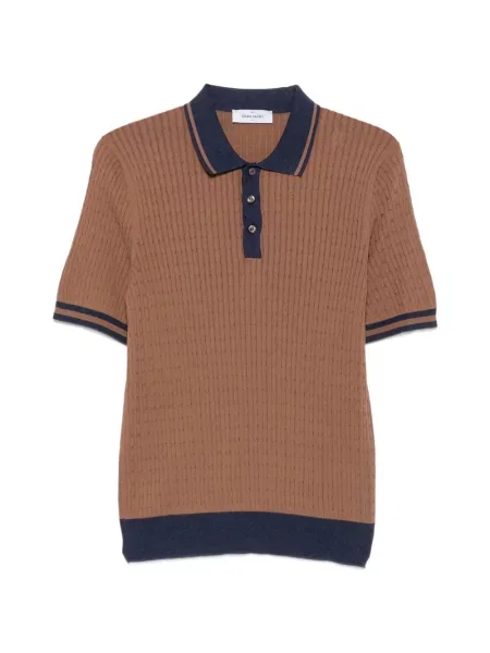 Pletena polo majica Gran Sasso smeđa