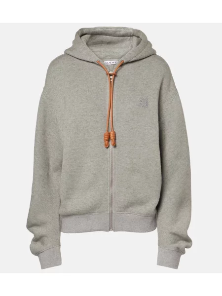 Hoodie Loewe iz kašmirja siva