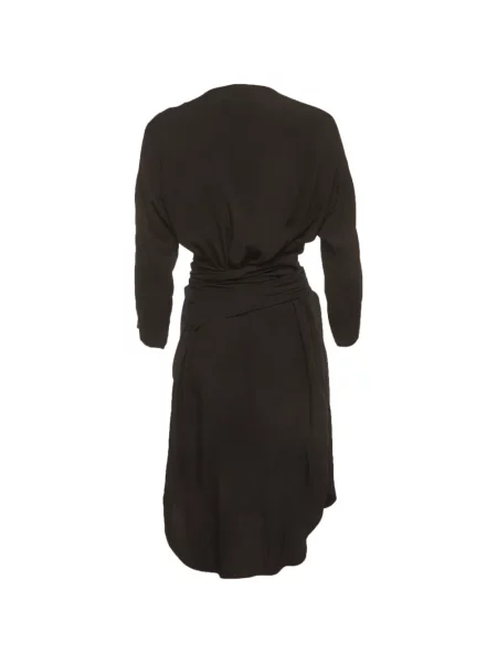 Rochie midi Sandro cu legături plic negru