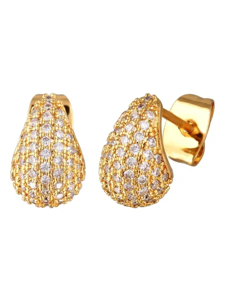 ELLI Uhani / transparentna zlata