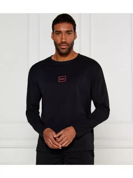 Hosszú ujjú póló Hugo Bodywear fekete