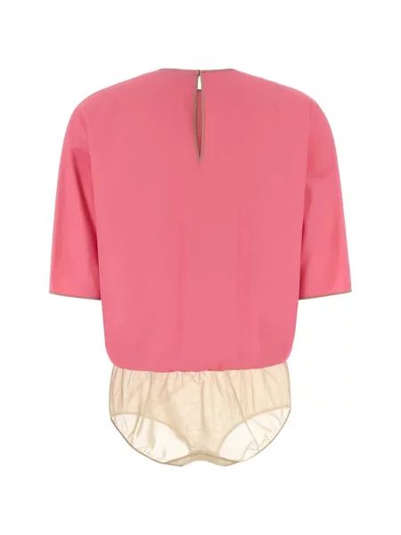 Body Fendi cu broderie roz