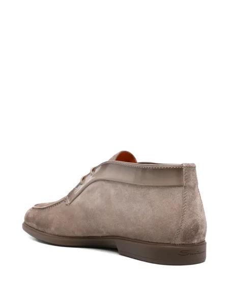 Botine Santoni cu șireturi din piele