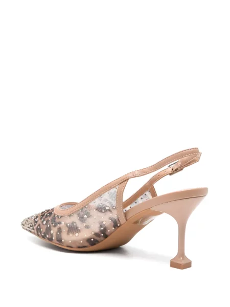 Pantofi cu toc Exè cu imagine cu model leopard maro