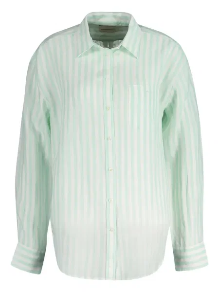 Cămașă Gant cu dungi lungă alb